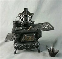 Cresent Cast Iron Toy Stove with Accessories