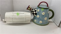 Sakura watering can cookie jar and vintage