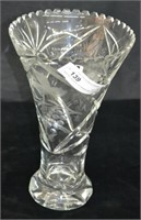 German Lausitzer 12" Etched Lead Crystal Vase