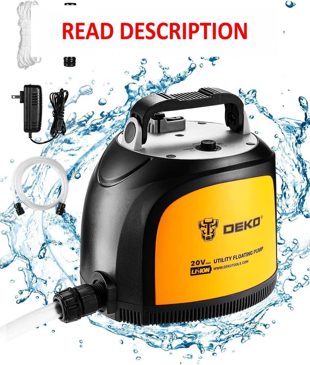 DEKOPRO 20V Li-ion Battery Powered Sump Pump