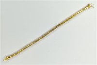 Sterling Gold Tone Yellow Sapphire Tennis Bracelet