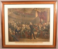 Color Litho: The United States Senate A.D. 1850.