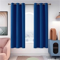 WF9739  Deconovo Room Darkening Curtains 42x72 Blu