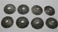 Eight SS Concho Style Button Covers - Tested