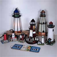 Stained Glass Lighted Lighthouses