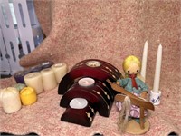 Nesting Wood Candle Holdersand More Folk Doll