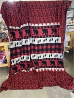 Bear Red & Black Blanket
