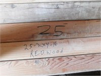 25 ~  2X4X16  Red Wood