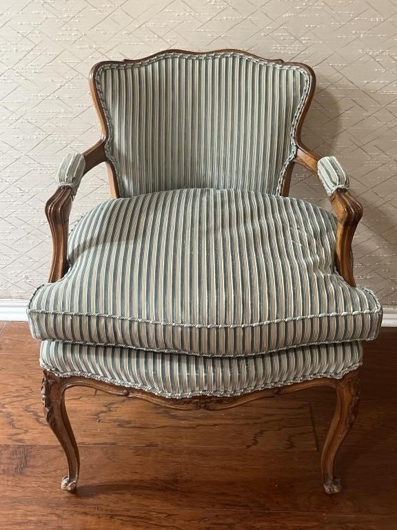 Vintage French Regency Fauteuil Chair