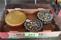 Tin Decorative Containers Lot