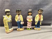 4x PORCELAIN FIGURES 9 INCHES AMD UNDER