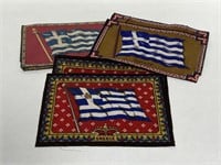 Lot of 8 vintage Greece flag cigar/tobacco felts