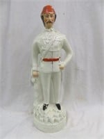 ANTIQUE ENGLISH STAFFORDSHIRE SOLDIER 18"T