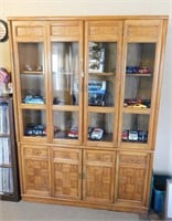 P729- 2 Pc Solid Wood China Cabinet