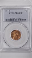 1931-S Lincoln Cent PCGS MS64RD