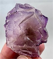 66 GM Perfect Purple Cubic Fluorite Specimen