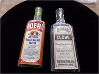 2 Antique extract bottles