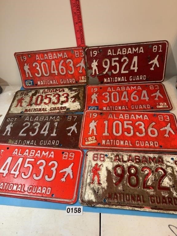 1980’s Alabama National Guard automobile tags