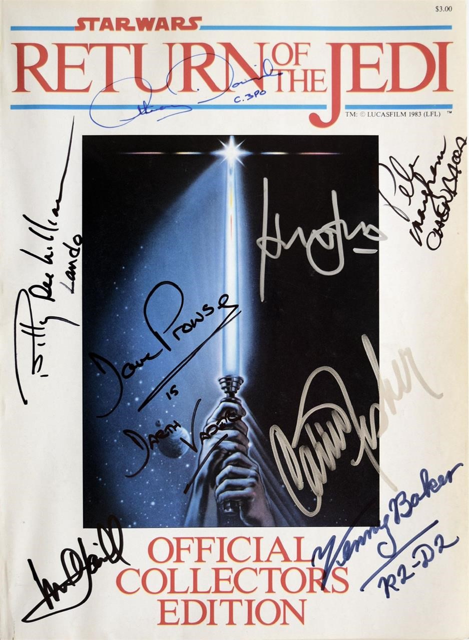 Star Wars Return Of The Jedi signed magazine
