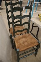 TWO  TALL BACK CHAIRS