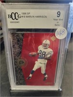Graded 9 1996 Marvin Harrison Football Card