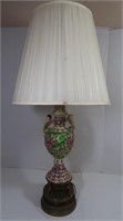 Vintage Porcelain Ornate Lamp-32 1/2"H