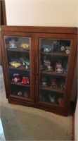 Vintage Glass Display Case-4 Shelves (Contents