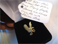 14KT YELLOW GOLD FLYING EAGLE STICK PIN