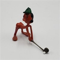 Art Glass Golfer Miniature