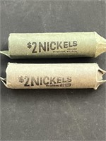 2 Rolls of Nickels Unknown Dates