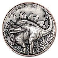 2023 Vanuatu Silver And Copper Stegosaurus