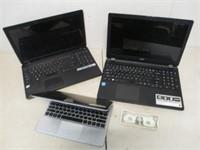 3 PC Laptops - Toshiba, Acer, Nextbook - All