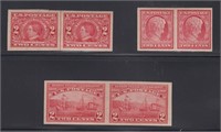 US Stamps 1909 Imperforate Commemorative pairs, Mi