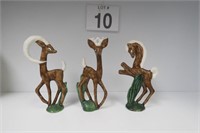 Vintage Whitetail, Ram & Horse 7" Tall Chalkware