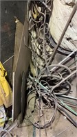 Lot of miscellaneous metal sheets, wire, and