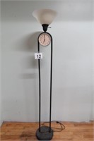 Floor Lamp w/ Clock - 68" Tall