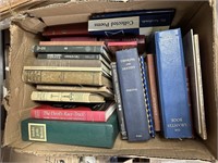 BOX OF VINTAGE ANTIQUE BOOKS MARK TWAIN SPIRITUAL