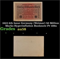 1923 6th Issue Germany (Weimar) 50 Million Marks H
