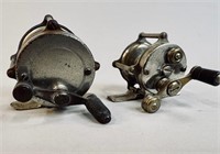 TWO ANTIQUE MINIATURE HENDRYX REELS