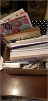 Office lot of decorative folders
 Notebook paper,