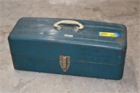 Vtg Union Steel Chest Tiered Fishing Tackle Box