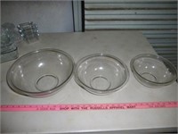 3pc Set - Nesting Oven Glass Mixing Bowls