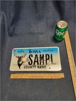 Iowa Natural Resources Sample License Plate Deer