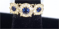 One 14k Yellow gold & Sapphire Ladies Ring