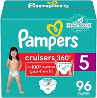 96-Pk Diapers Size 5, Pampers Pull On Cruisers