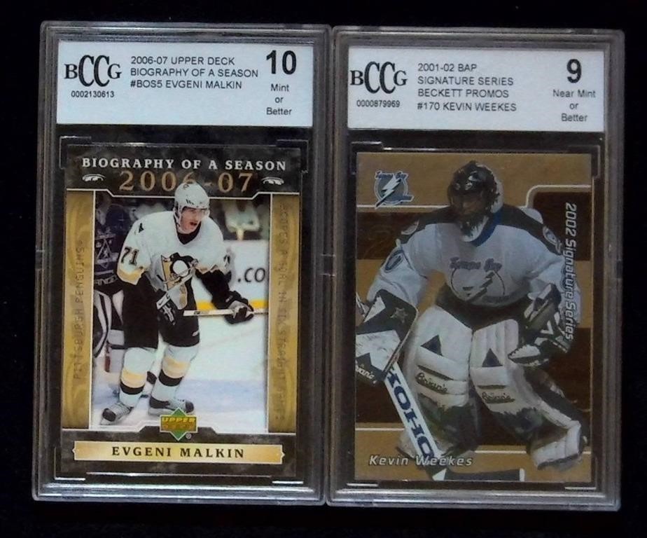 (2) Graded NHL Cards, BCC