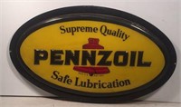 Penzoil Plastic Lighted Sign Cover