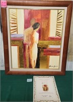 350 - ADRIANA NAVEH FRAMED ART W/ COA (X49)