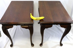 Pair of Hard Wood Side Tables