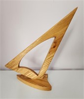 Wooden Boat Sculpture
